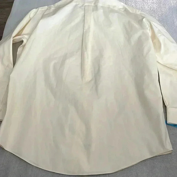 [17-4/5/XL]NWOT Brooks Brothers Men Cream Dress  Shirt - Picture 9 of 9